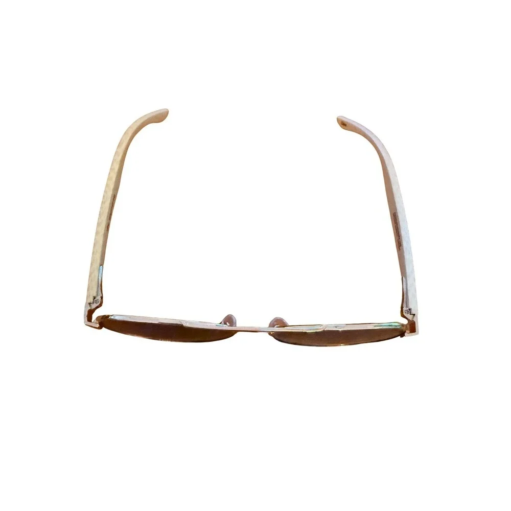 Piranha Genuine Bamboo Temple Aviator Sunglasses Gold Metal Frame 62980 Unisex - Picture 5 of 10